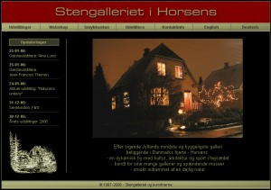 Screen dump af Stengalleriets nye layout